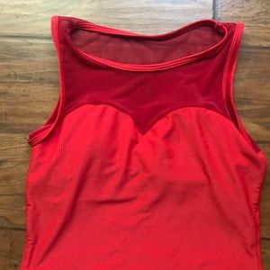 Tomato Red Ribbed Kortni Jeane Swimsuit Top